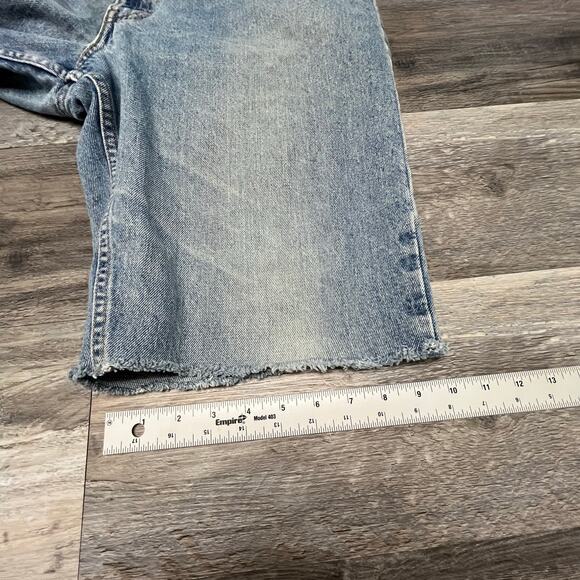 Vintage 90s Levis 550 Red Tab Light Wash Blue Mens 38 Relaxed Fit Denim Shorts - Picture 10 of 10